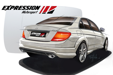 Mercedes C63 AMG w204 wide body kit Expression Motorsport