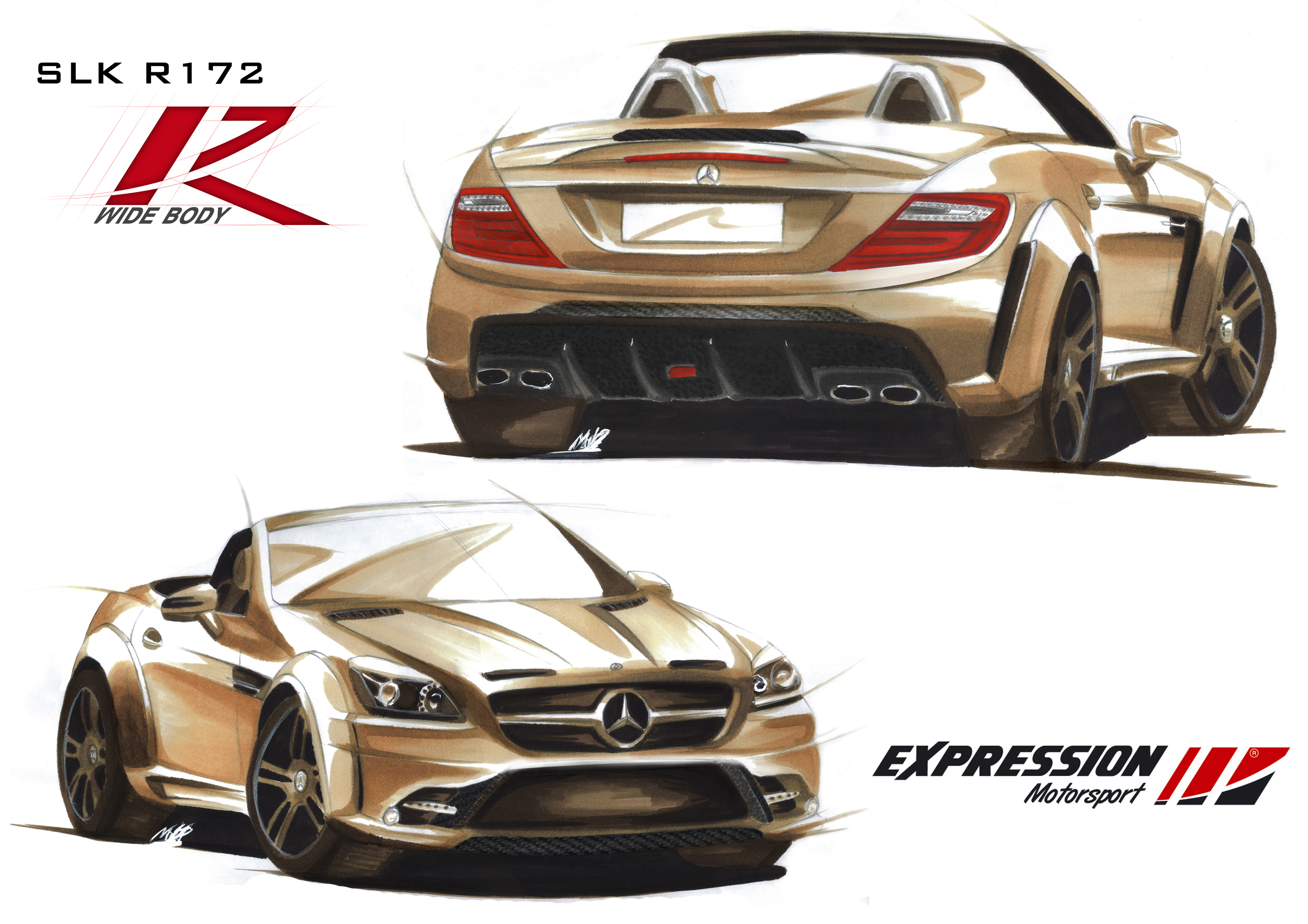 PD1 Prior Design Heckstoßstange für Mercedes SLK R171 - Prior Design